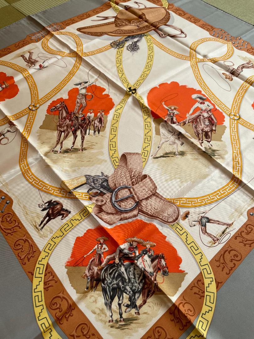 HERMES Silk Scarf Vintage カレ90 チャレアーダ（Hermes