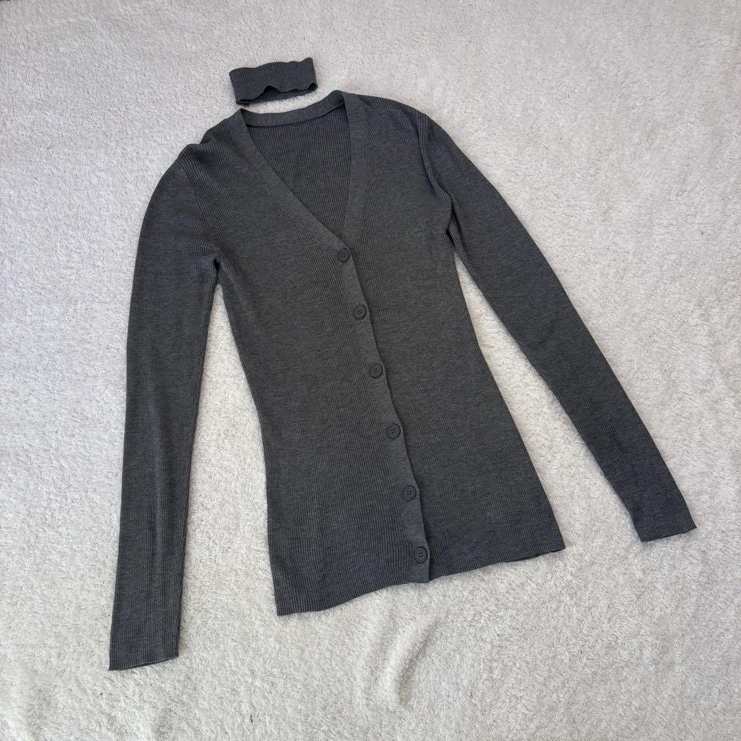 yo BIOTOP V silk cotton lib cardigan（yo BIOTOP】V silk