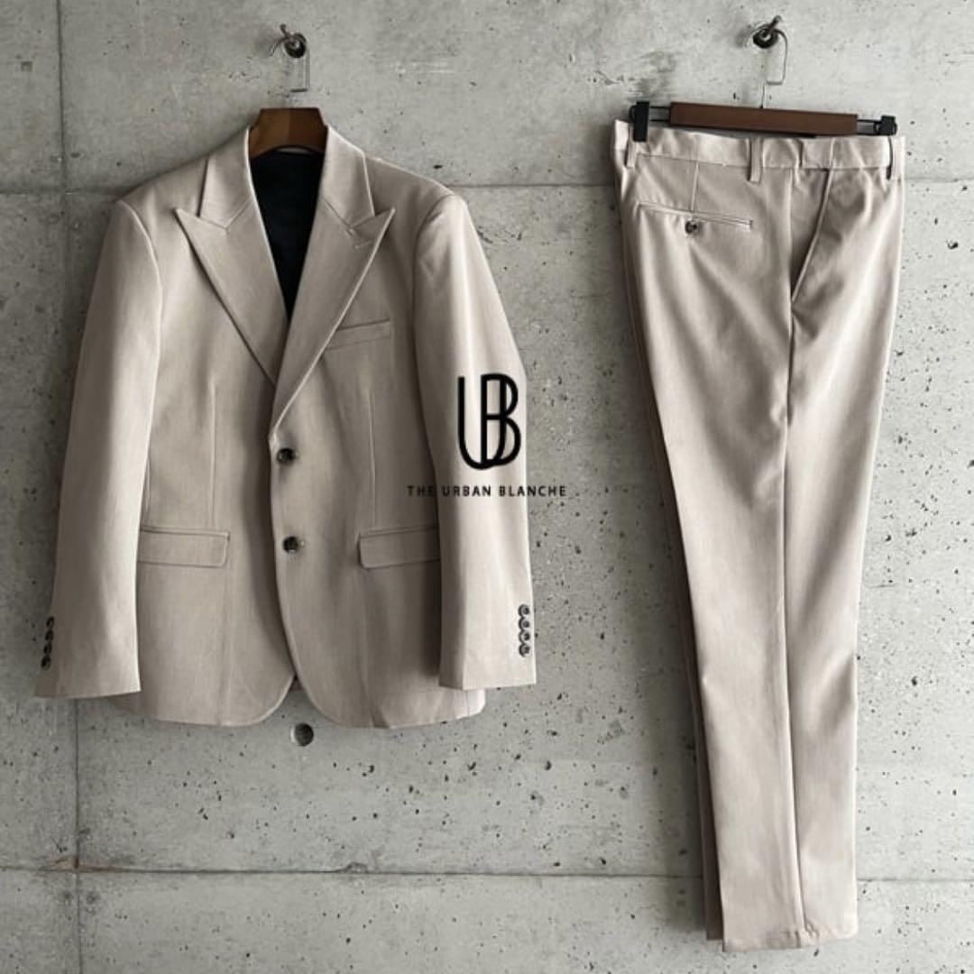 THE URBAN BLANCHE ベージュ タキシード 3点セット（ジャケット