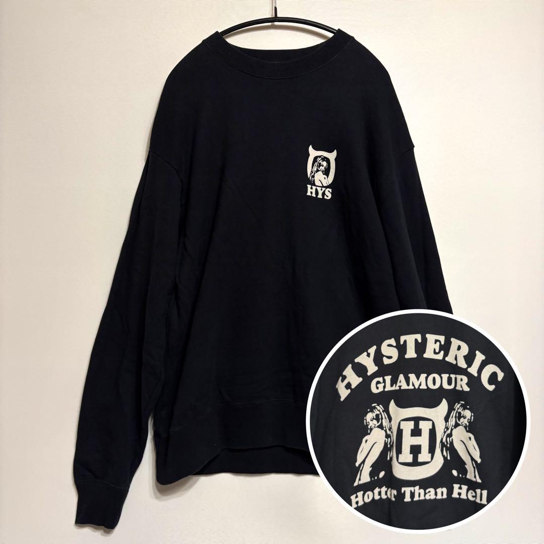 HYSTERIC GLAMOUR　ヒステリックグラマー　スウェット　ヒスガール 希少デザイン】ヒステリックグラマー スウェット ヒスガール 即
