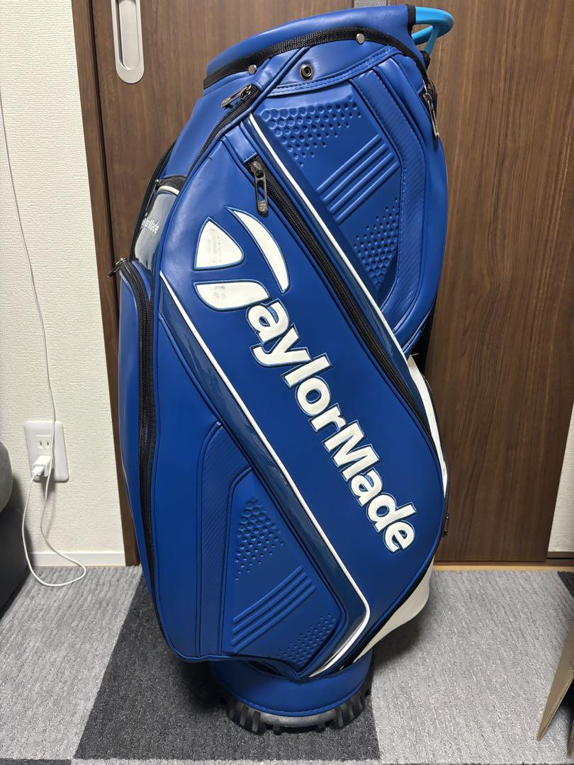 TaylorMade キャディバッグ 青/白 TaylorMade ゴルフキャディバッグ 青・白 （デサントゴルフ