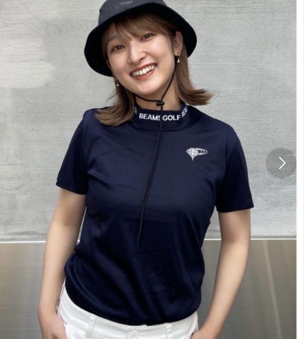 BEAMS GOLF ネイビー モックネックシャツ（BEAMS GOLF（ビームス