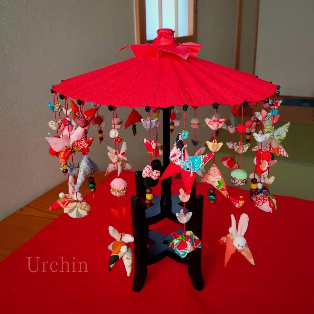 ①傘福'25＊縁起物＊正絹古布＊手づくり＊Urchin雑貨＊私のお雛様 ①傘福'25＊縁起物＊正絹古布＊手づくり＊Urchin雑貨＊私のお雛様