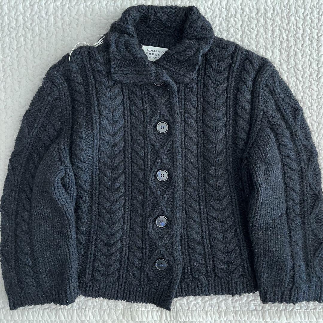 マルジェラ　ケーブル編みカーディガン Maison Margiela ケーブルニット カーディガン | ピンク