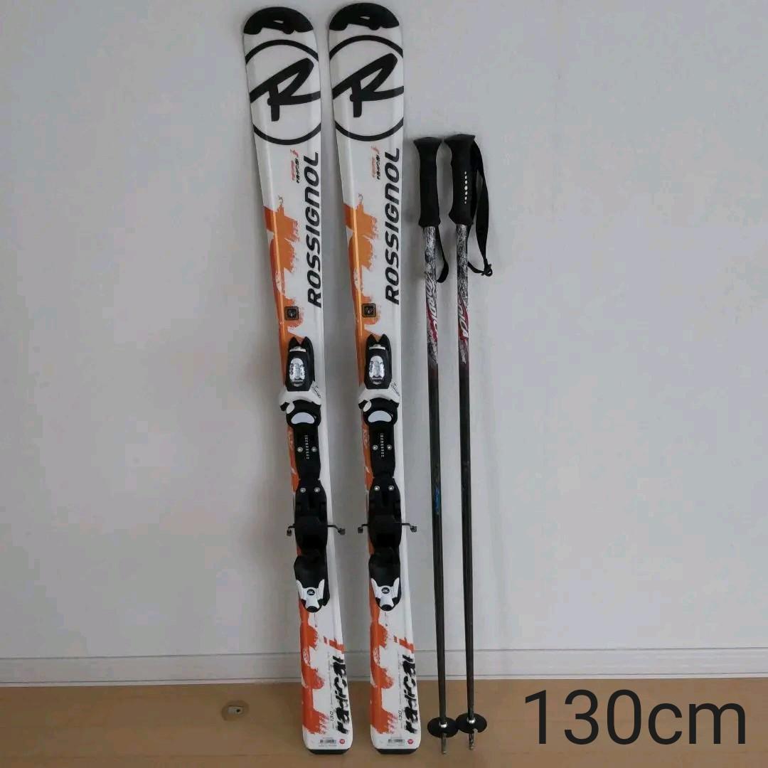 ROSSIGNOL - 子供スキー板８０cm 美品　ストックつき ROSSIGNOLスキー板（NORDICAストック付き） （キッズ スキー