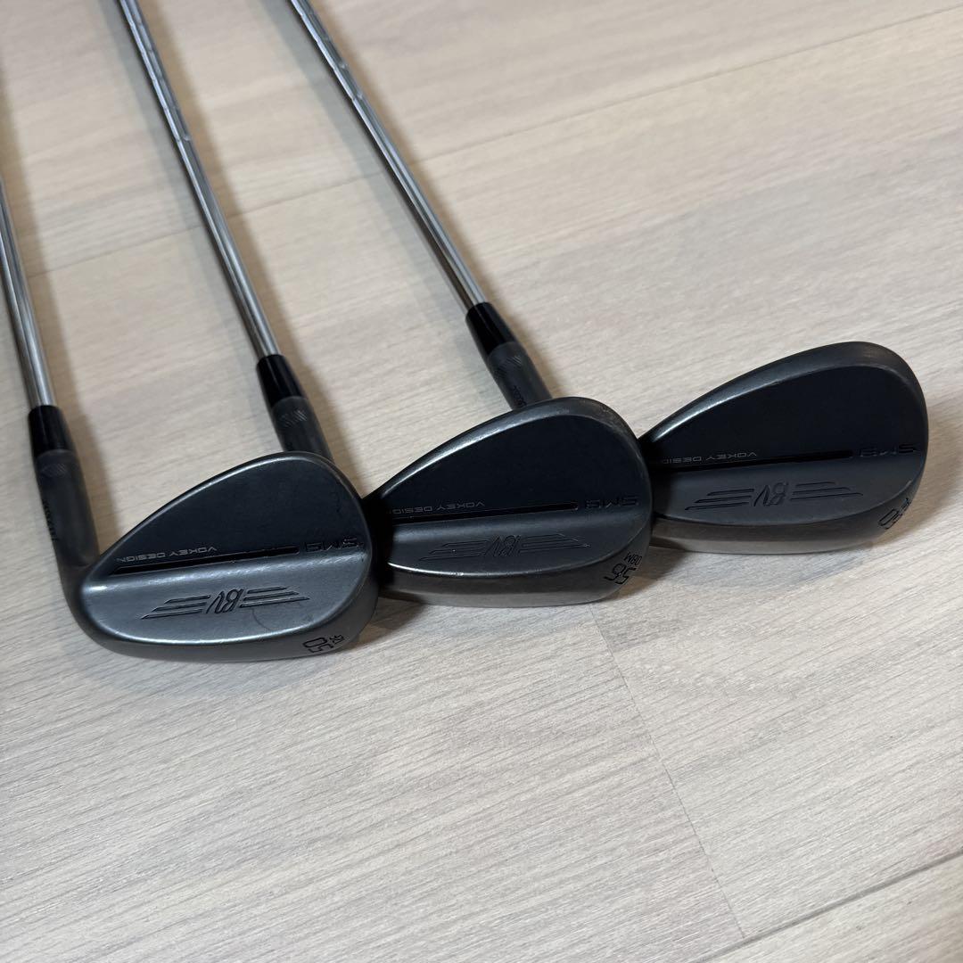 [美品] タイトリストSM9 ブラック60度ウェッジ Titleist 限定モデル 2本セット ボーケイ SM9 ウェッジ JET