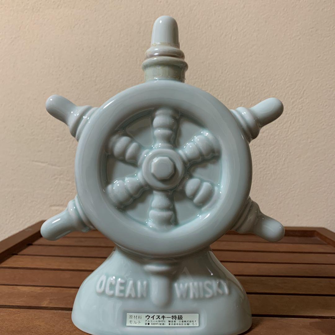 三楽 オーシャン ウイスキー OCEAN WHISKY 特級 船舵 陶器ボトル 三楽オーシャンウィスキー 船舵 陶器ボトル （本当に信頼出来る