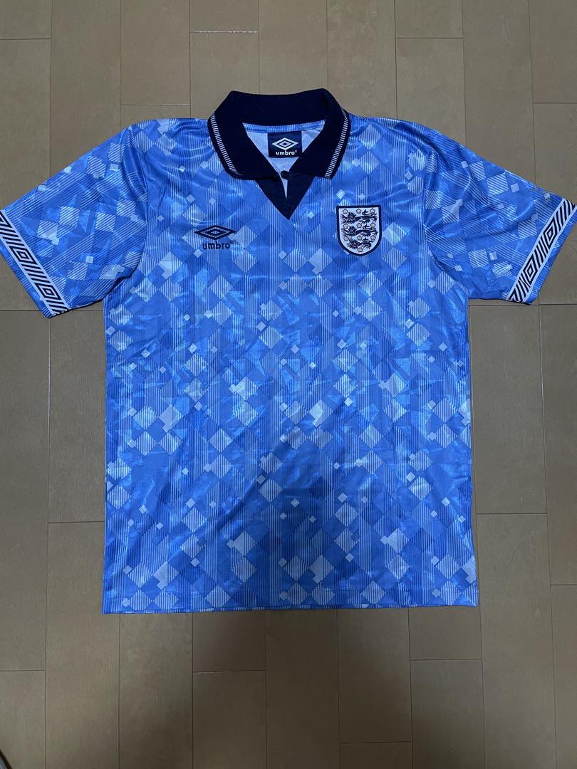 Umbro イングランド代表 サッカーシャツ ウェア ゲームシャツ 古着 90年代 アンブロ UMBRO イングランド代表 オープンカラー