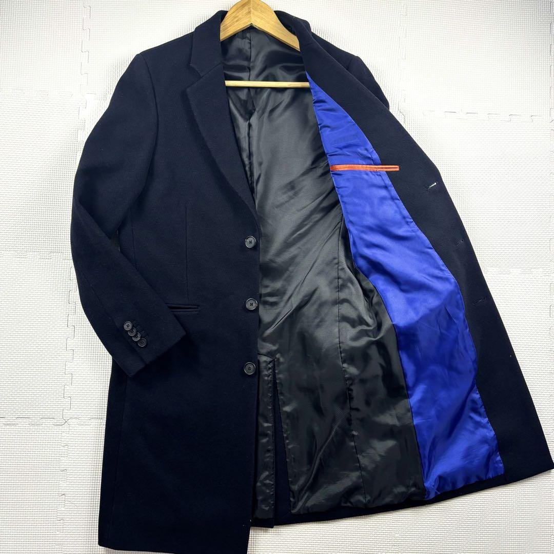美品 ポールスミス 現行 チェスターコート ロング丈 マルチ