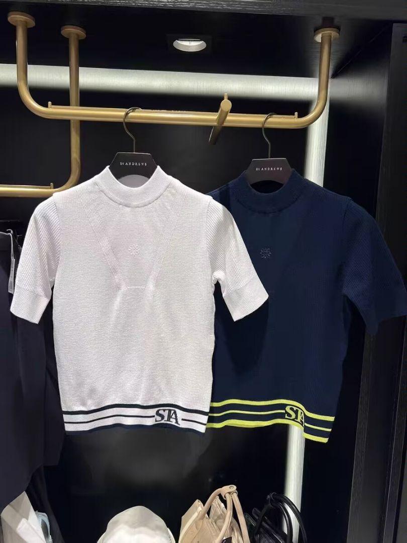 ゴルフ セントアンドリュース レディース 半袖 ニット Tシャツ