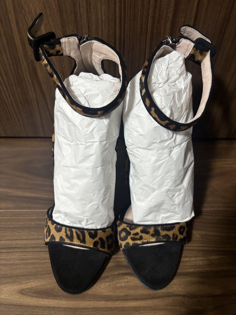Miu Miuヒョウ柄 ピンヒール サンダル Miu Miuヒョウ柄 ピンヒール サンダル（ピンヒール MiuMiu