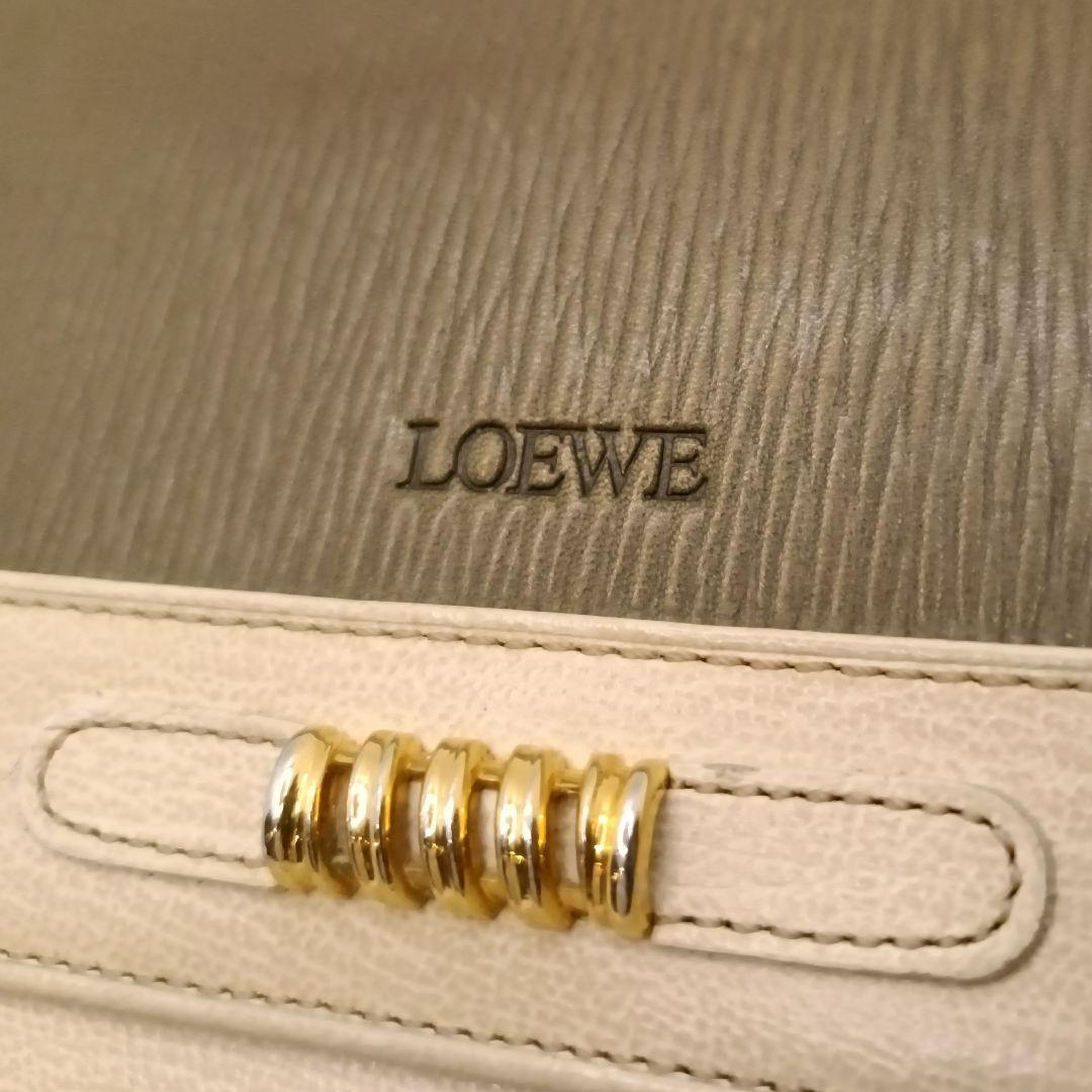 ロエベ 長財布 ベラスケス グリーン アイボリー ゴールド金具 エンボスロゴ 1880308971.jpg?1681637032