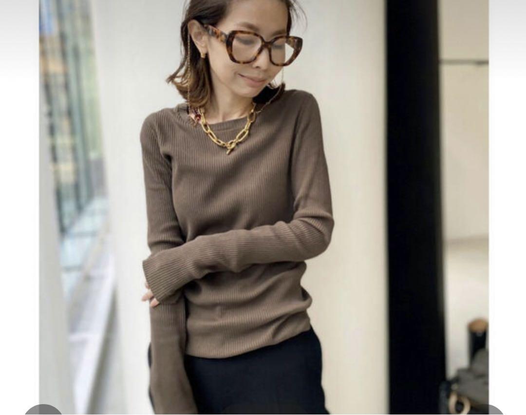 【タグ付き新品】アパルトモン☆スリーブレスニット☆ブラウン☆ポロニット No Sleeve Knit（ニット／セーター）｜L'Appartement