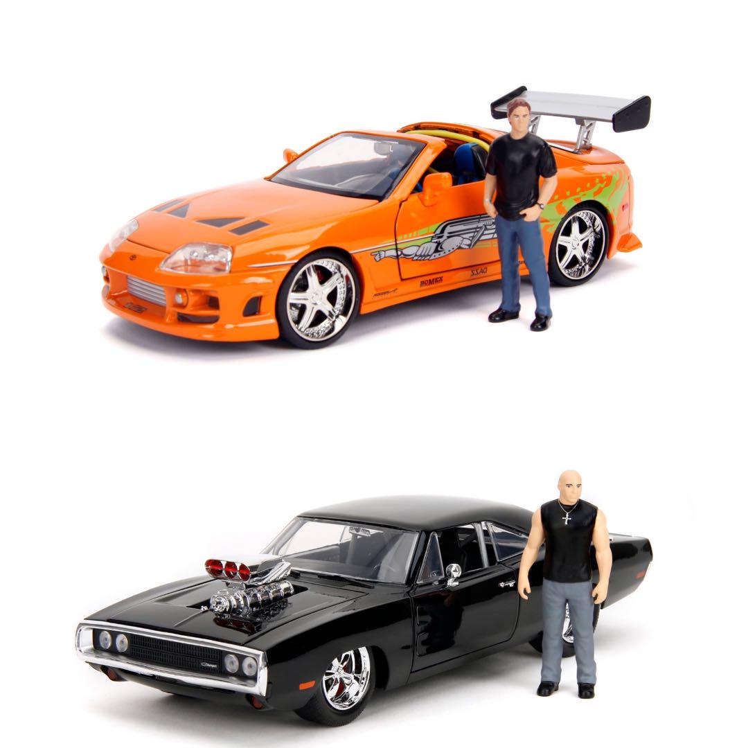 jada toysワイルドスピード スープラ/チャージャーフィギュア