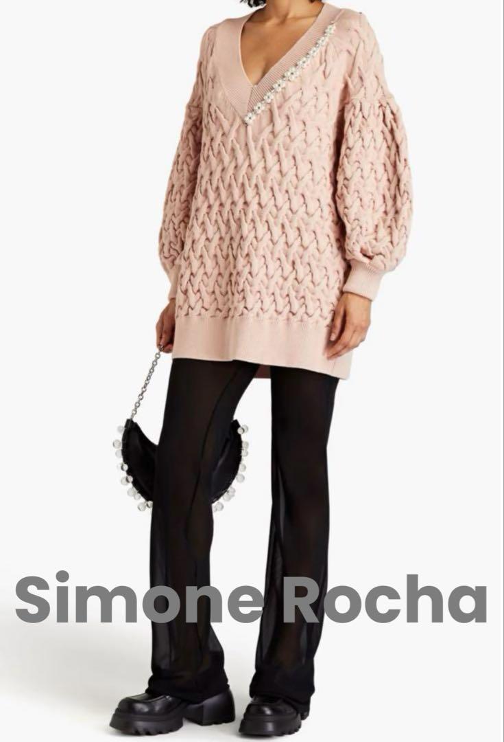 Simone Rocha - Simone Rocha ♡パールビジューニット♡ピンク Simone Rocha ♡パールビジューニット♡ピンク（Simone Rocha