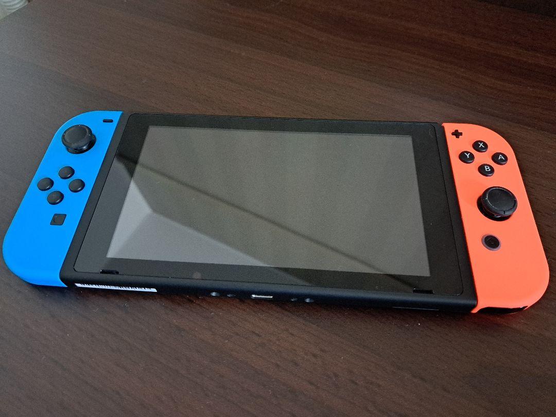 Nintendo Switch 本体 青/オレンジ、充電器 Nintendo Switch 本体 青/赤オレンジ HDMI 充電器付き - メルカリ