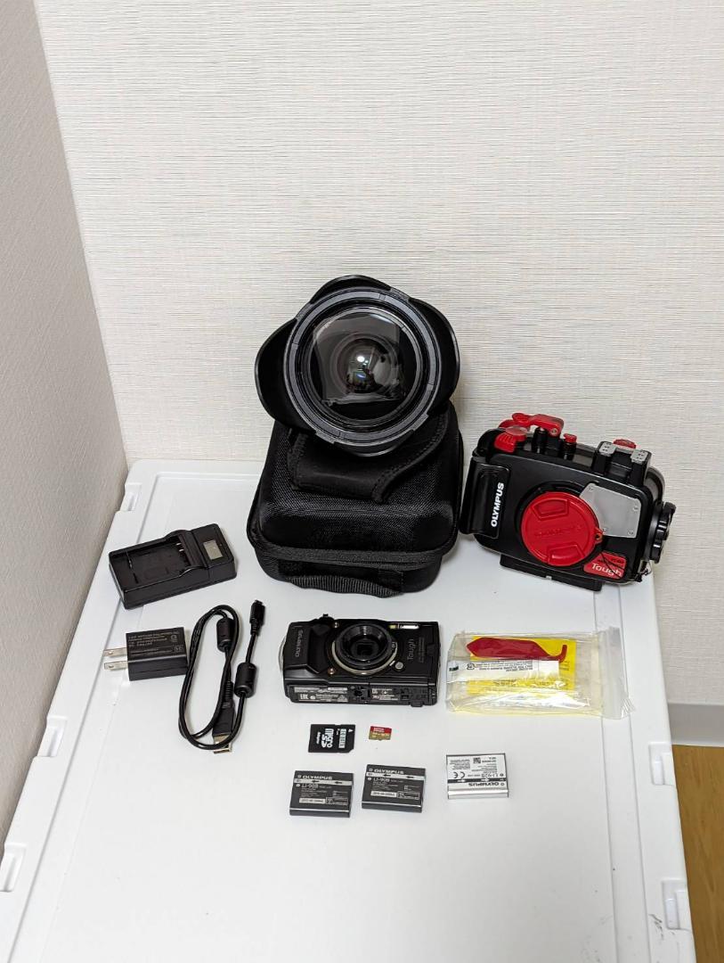 【美品】32万円分セット tg-6、ハウジング、ストロボ、ワイドレンズ、パーツ等 オリンパスTG-6対応アクセサリのお知らせ [2019年]