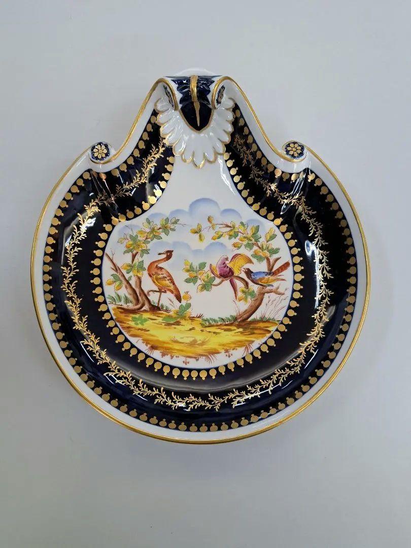 MEISSEN - ★お取置き【古マイセン】ワトー ／コバルト 金彩皿「アムステルダム／水場の風景」 MEISSEN - ☆お取置き【古マイセン】ワトー ／コバルト 金彩皿