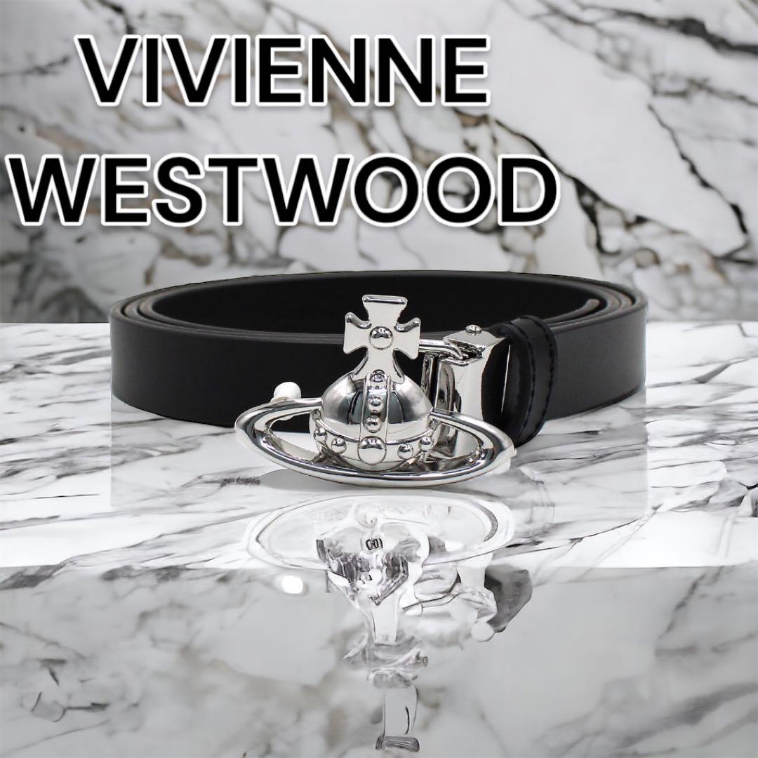 VIVIENNE WESTWOOD MAN ビッグオーブ ベルト 本革 697 VIVIENNE WESTWOOD MAN ビッグオーブ ベルト ブラック 革