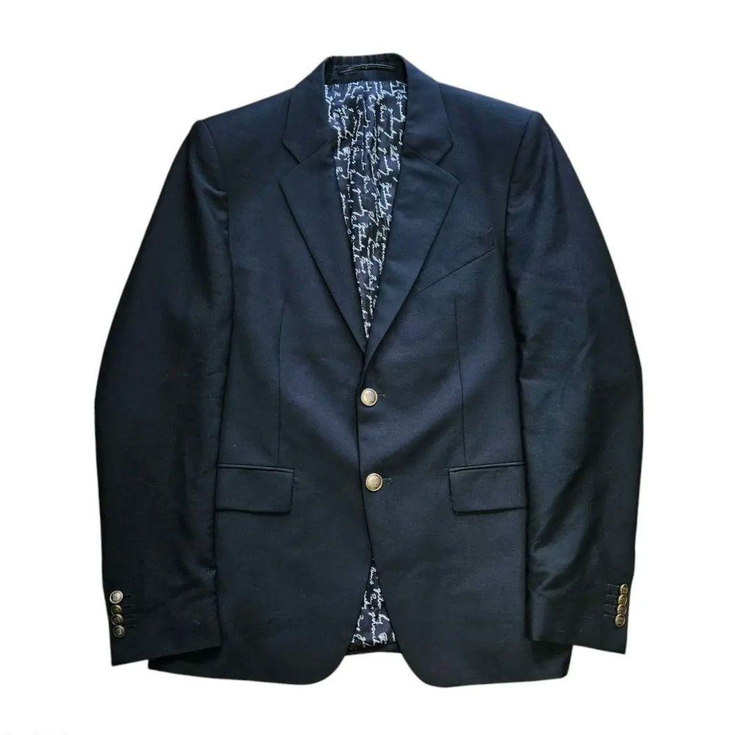 美品 GIVENCHY テーラードジャケット ロゴ入り金ボタン 背面ポケット 美品 GIVENCHY テーラードジャケット ロゴ入り金ボタン 背面ポケット