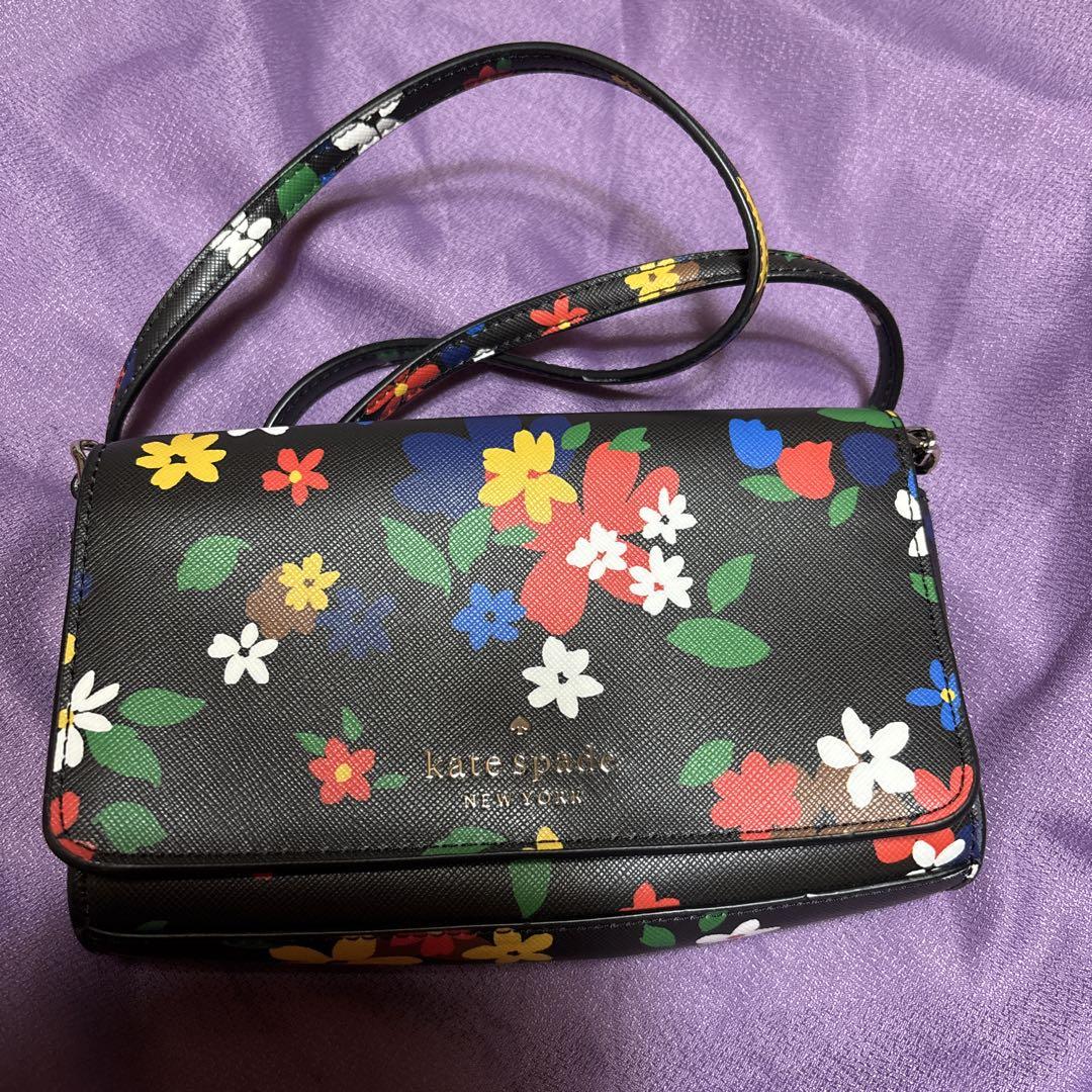 kate spade フラワープリントショルダーバッグ Kate Spade フラワープリント ショルダーバッグ（花柄 kate