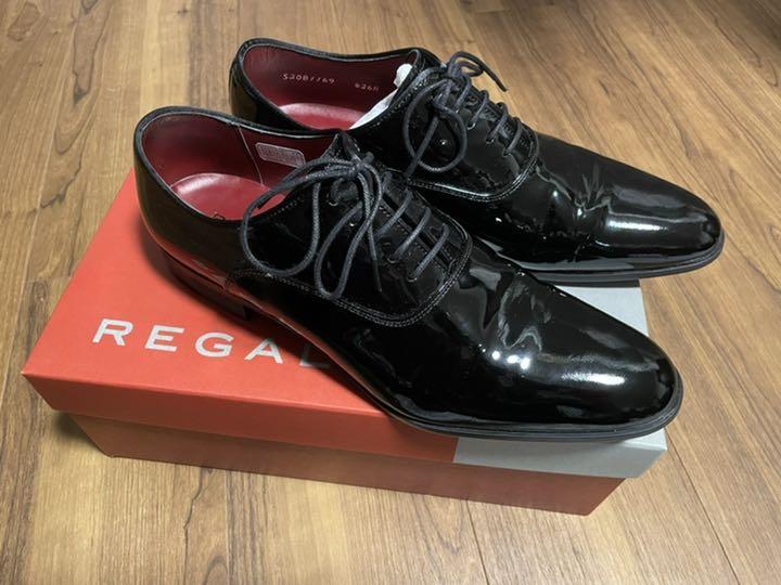リーガル エナメル メンズ プレーントゥシューズ （REGAL