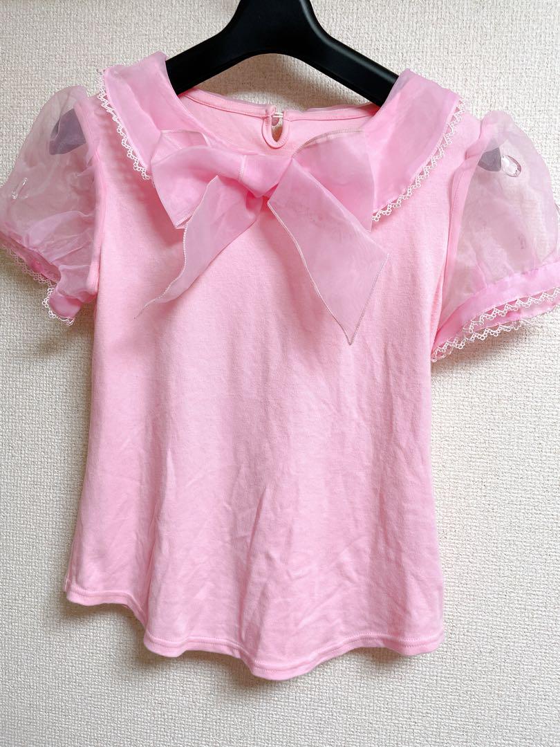 ANGELIC PRETTY フリルデザイン Tシャツ ピンク カットソー ANGELIC PRETTY フリルデザイン Tシャツ ピンク カットソー