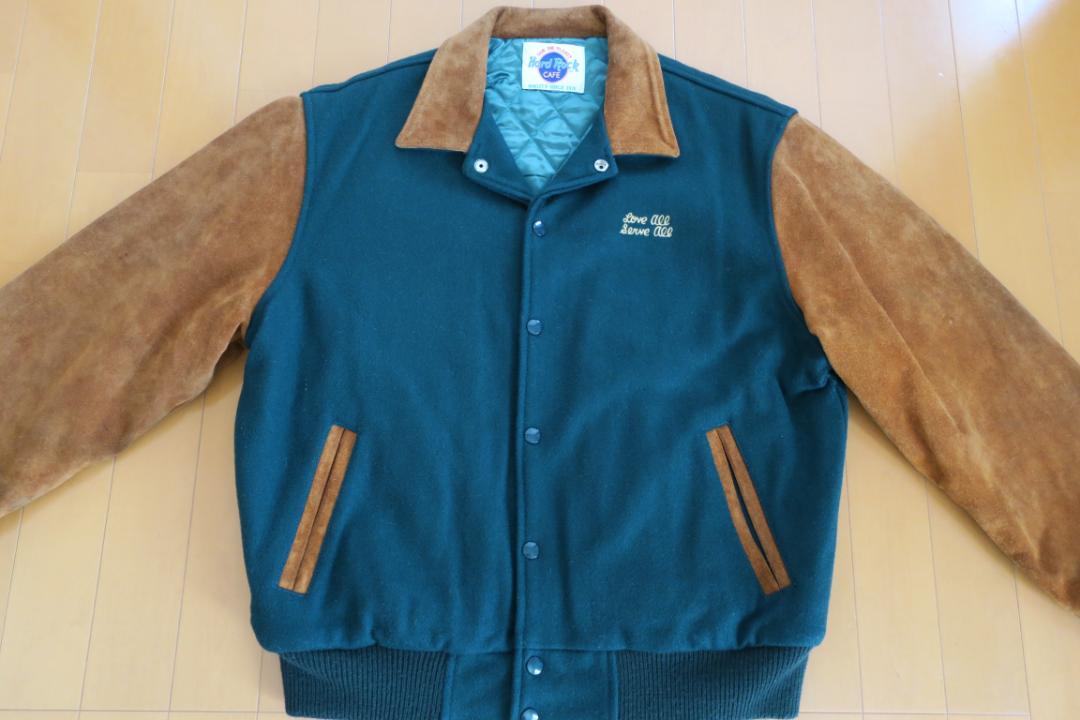◉希少品◉スタジャン◉ハードロックカフェ◉ヴィンテージ◉90S◉袖革◉TOKYO af4e1435e5a39dddabb190afcf146f