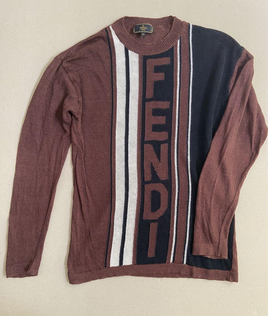 フェンディ ロゴ ニット サマーセーター　麻 フェンディ ロゴ ニット サマーセーター 麻（FENDI（ニット