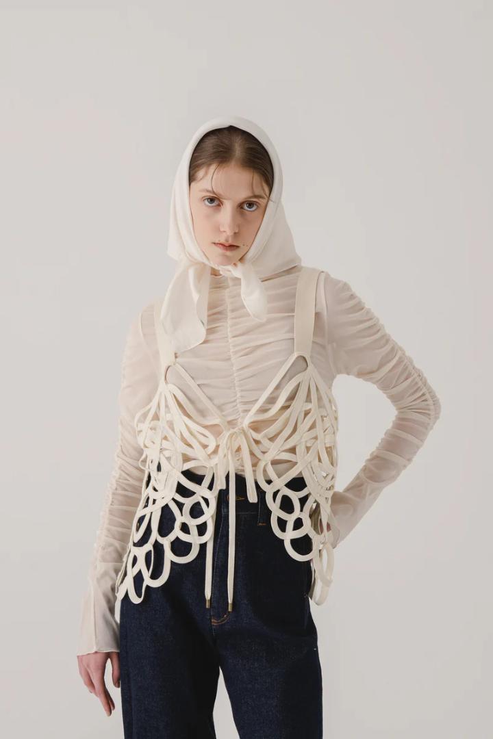トップス eaphi EMBROIDERY CORD VEST EMBROIDERY CORD VEST