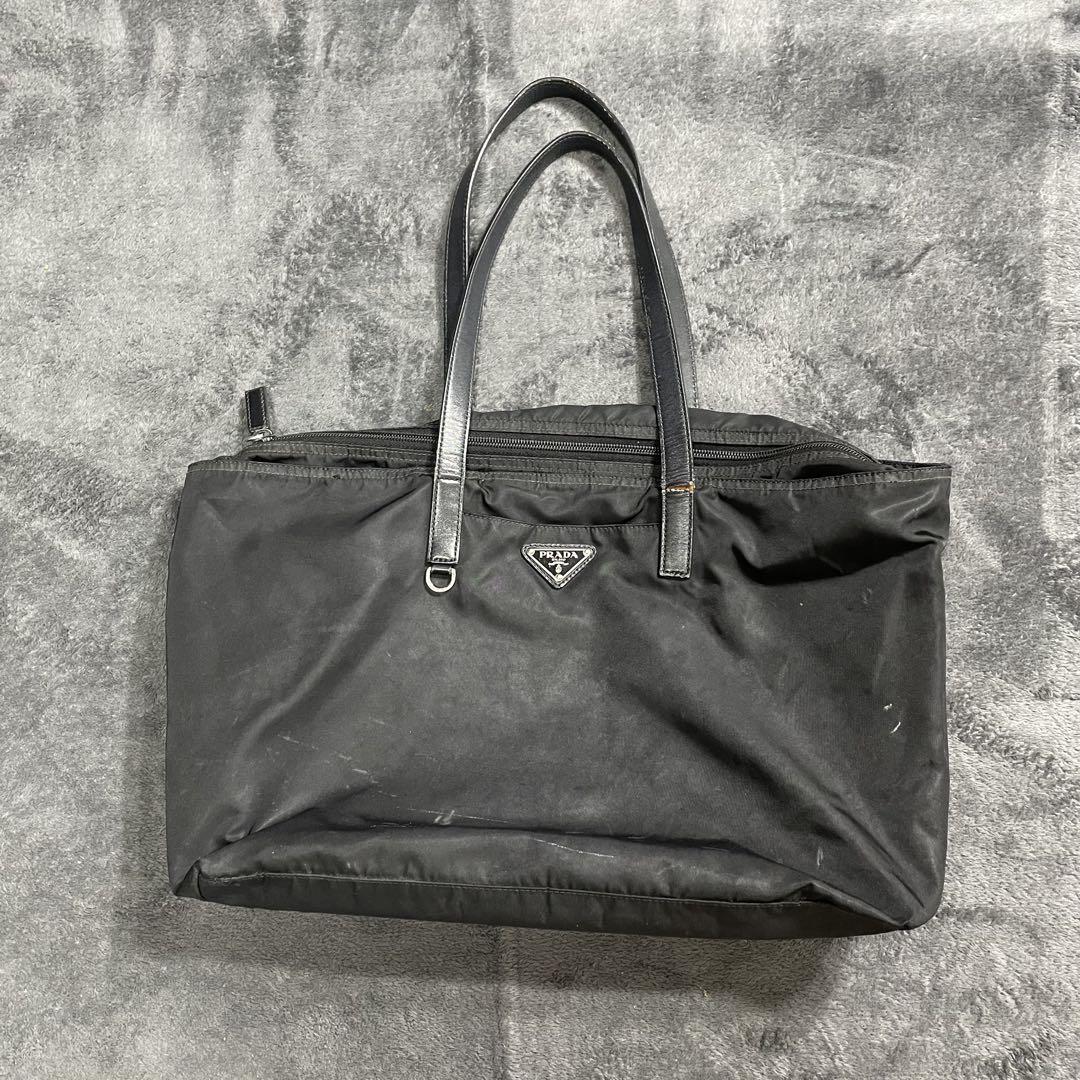 PRADA　プラダトートバック三角ロゴ　パテントレザー PRADA - 【美品】 プラダ レザー 三角ロゴ トートバッグ