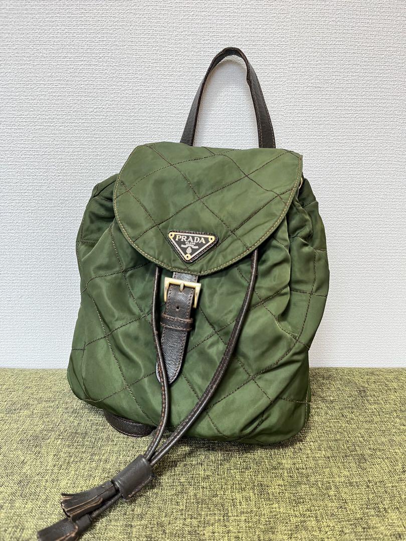PRADA プラダキルティング サフィアーノ 三角ロゴ ゴールド金具