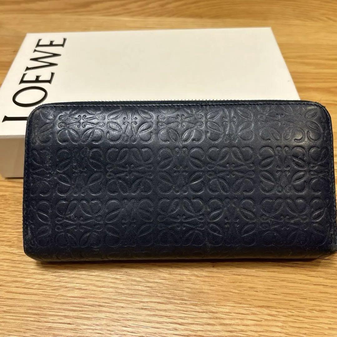 LOEWE リピートアナグラム 長財布(ネイビー)（楽天市場】ロエベ
