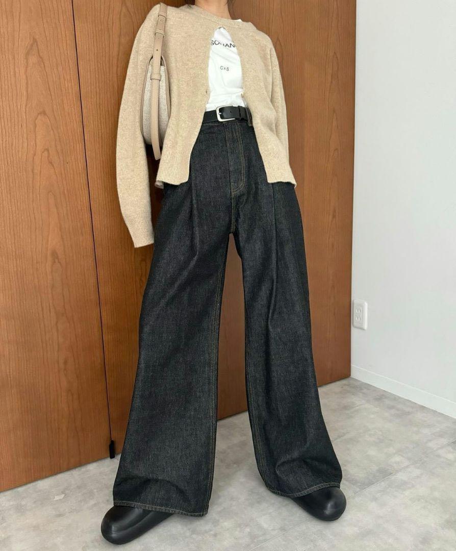 SuzuHirose×CLANE TUCK WIDE DENIM PANTS 1 Suzu Hirose × CLANE Tuck Wide Denim Pants