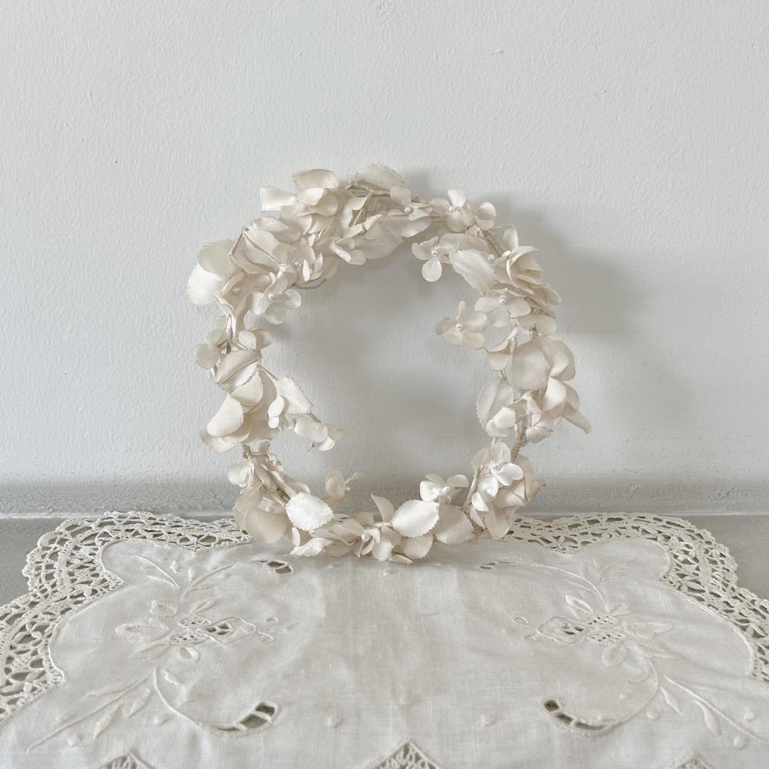 1900年代フランスアンティーク　ウェディング　ヘッドドレス　花冠＊ 1900年代フランスアンティーク ウェディング ヘッドドレス 花冠