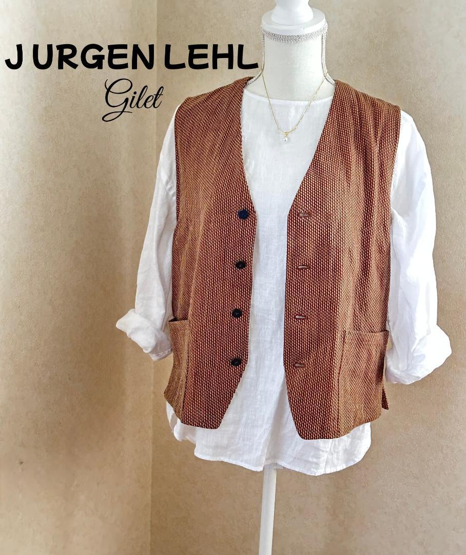 ヨーガンレール JURGEN LEHL ベストジレ　ブラウン JURGEN LEHL 茶 ジレ ベスト ヨーガンレール M 【中古・美品