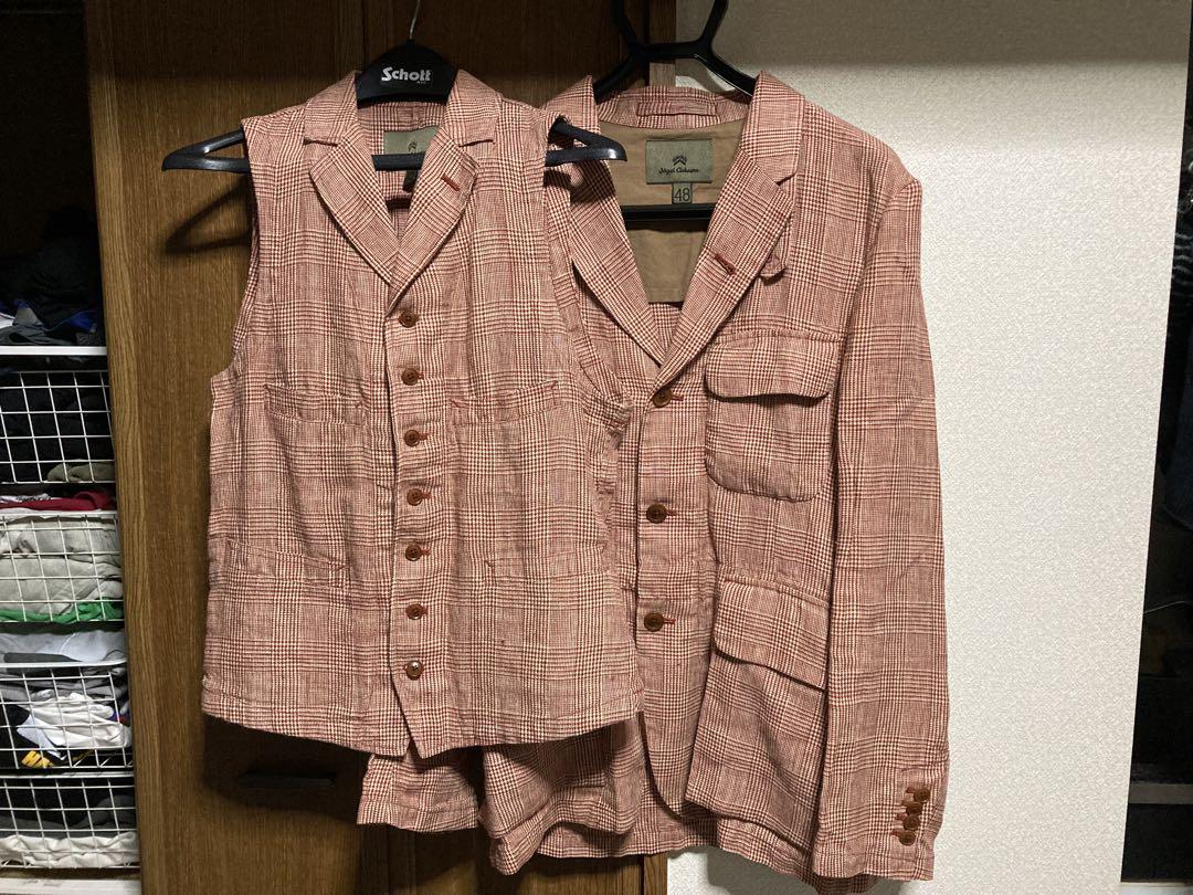 極美品 NIGEL CABOURN リネン マロリー ベスト 46 チェック m83888933158_1.jpg?1738758624
