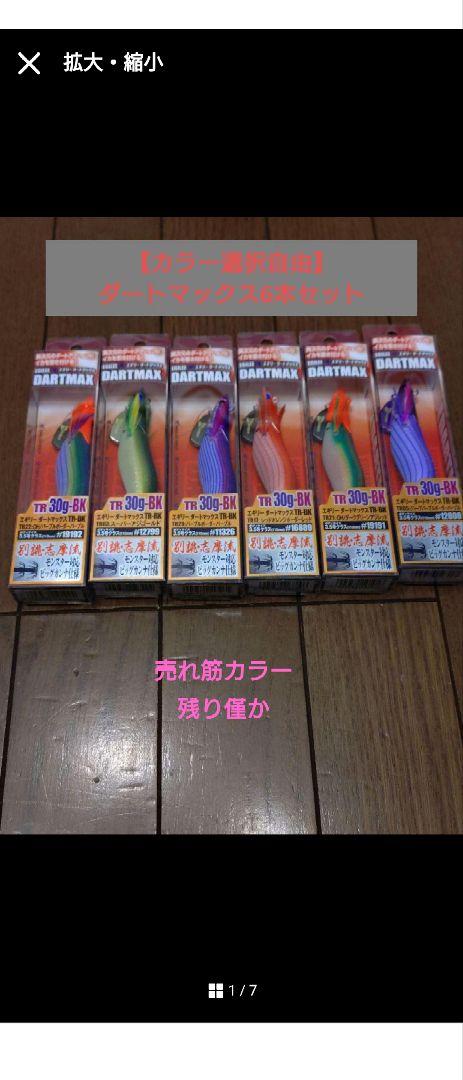 【カラー選択自由】DARTMAX TR 30g-BK 6個セット カラー選択自由】DARTMAX TR 30g-BK 6個セット（エギリーダート