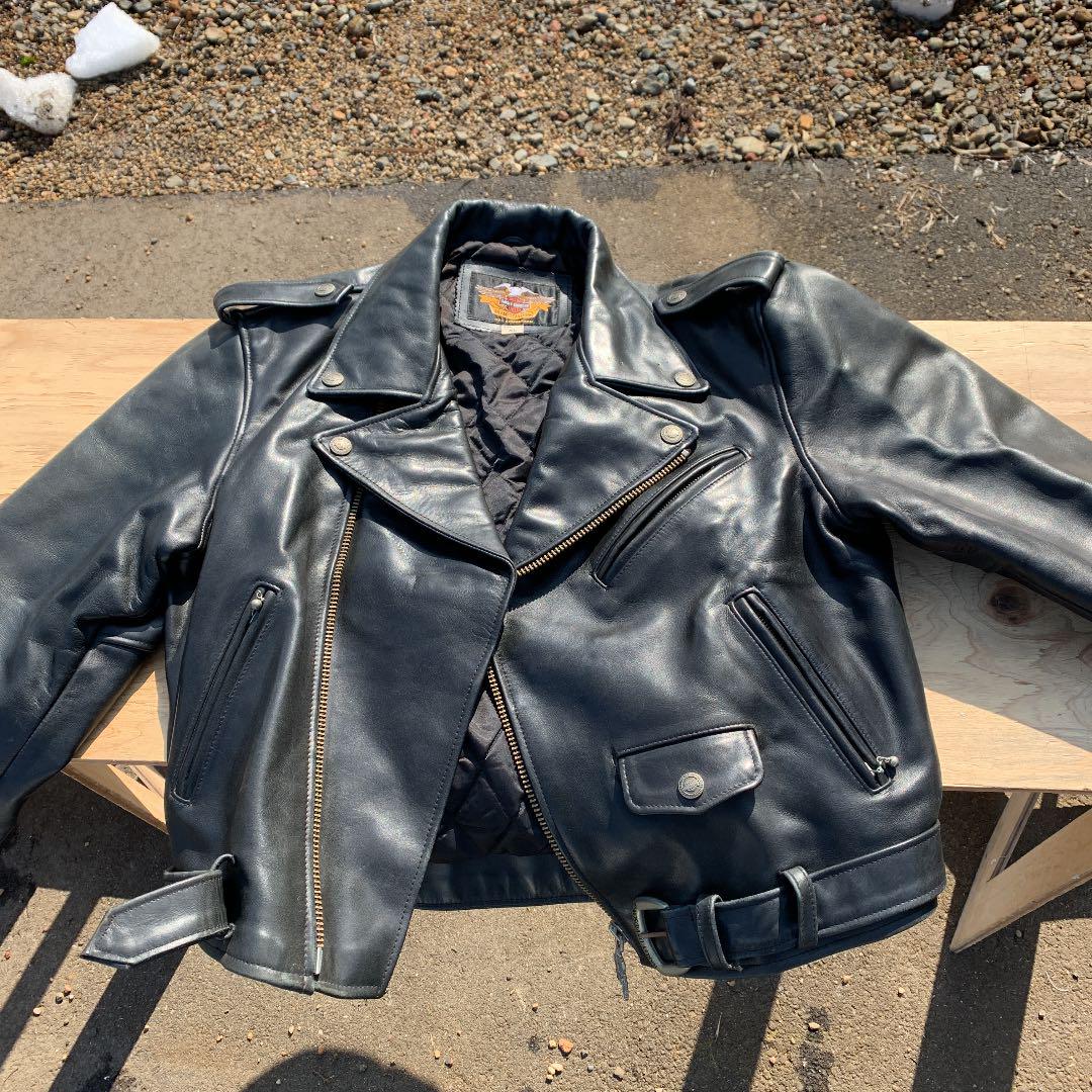 ハーレーダビットソン　ダブルライダースジャケット 中古・古着通販】HARLEY-DAVIDSON (ハーレーダビッドソン) 90s