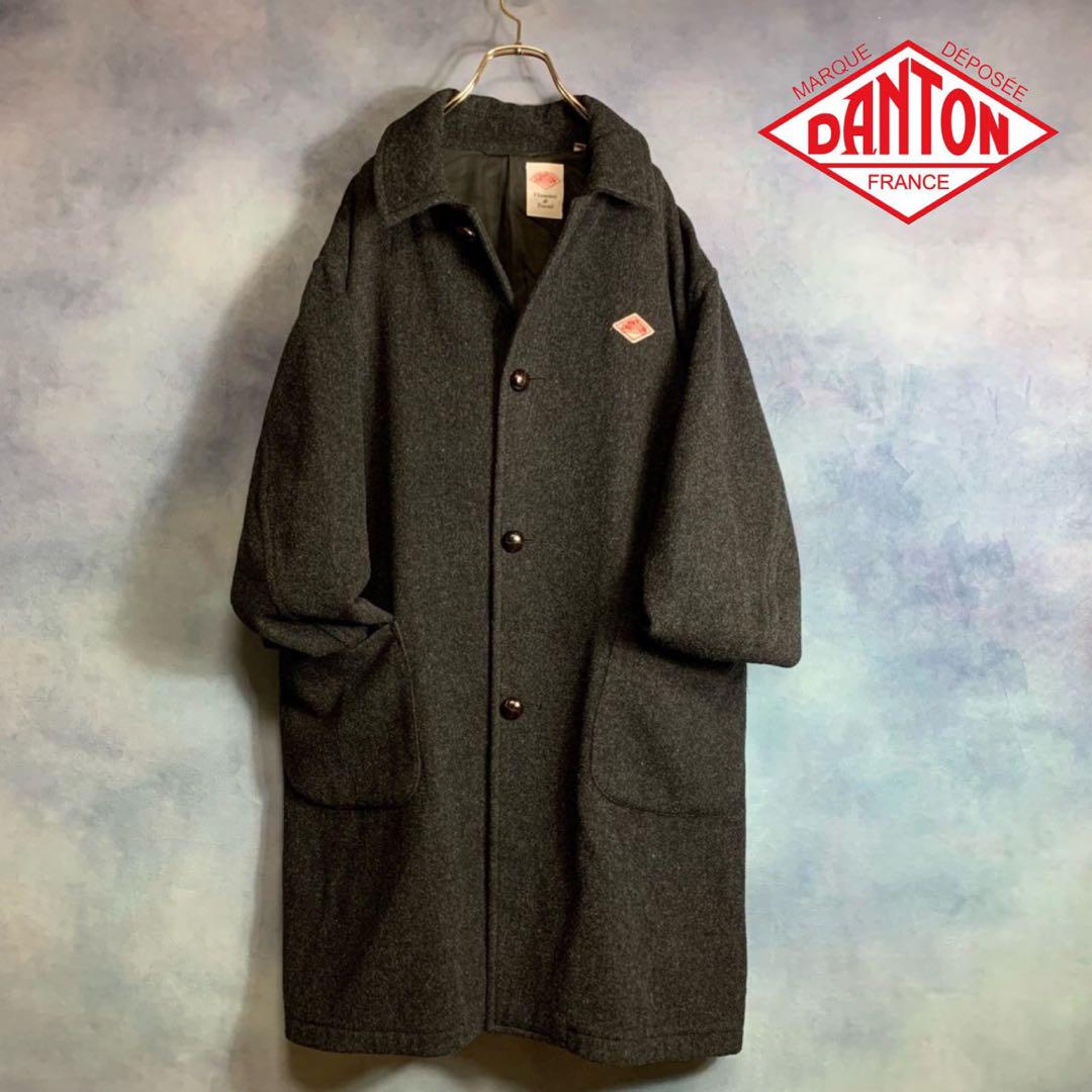 良品⭐️DANTON ダントン ピーコート ウールロングコート サイズ38 グレー 良品⭐️DANTON ダントン ピーコート ウールロングコート サイズ