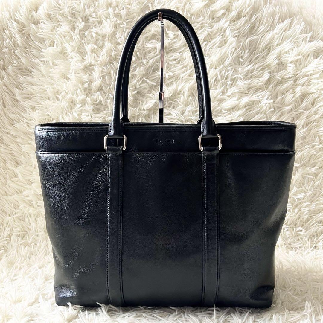 COACH コーチ メトロポリタン 大容量 トートバッグ 肩がけブラックA4可✧ 良品】コーチ メトロポリタン トートバッグ オールレザー