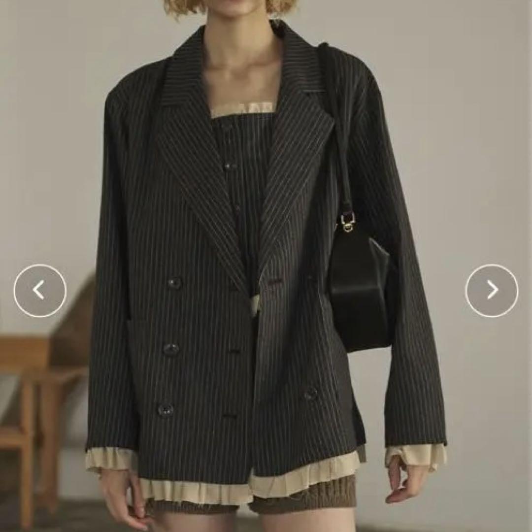 フリルレイヤードデザインジャケット & ビスチェ - loin nuit frill layered design jacket / フリルレイヤードデザイン