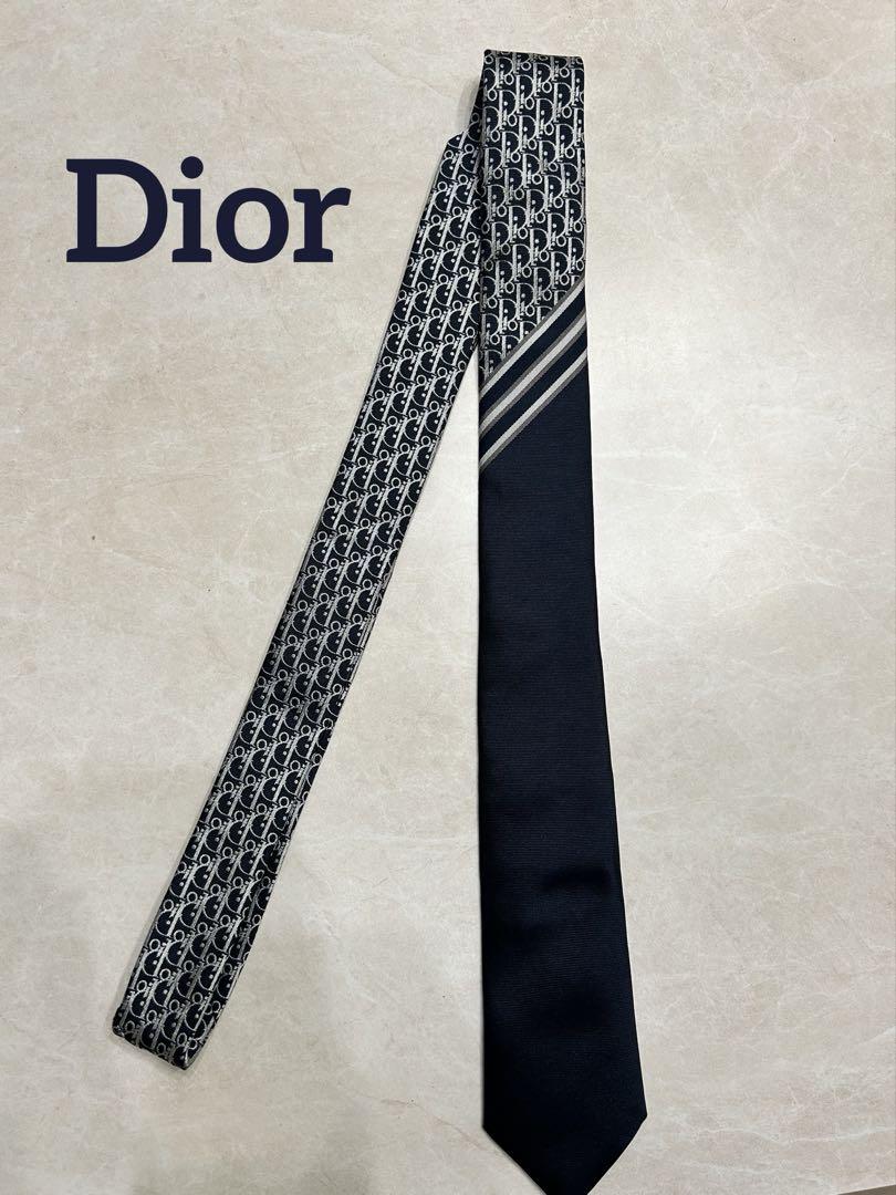 着用1回のみ］Dior Essential ネクタイ ストライプブルー（Dior
