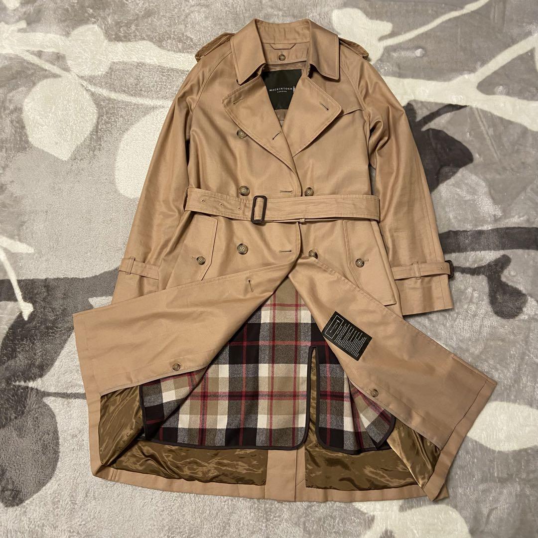 MACKINTOSH PHILOSOPHY トレンチコート ベージュ チェック MACKINTOSH PHILOSOPHY トレンチコート ベージュ