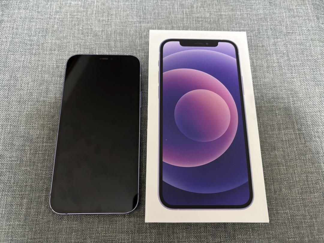 iPhone 12 パープル 64GB（ほぼ未使用・保証付き】iPhone 12
