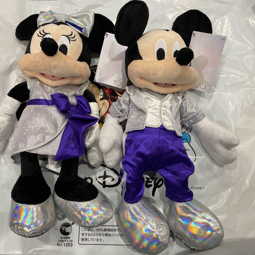 ディズニー100周年ミッキーミニーぬいぐるみ （大きめサイズの