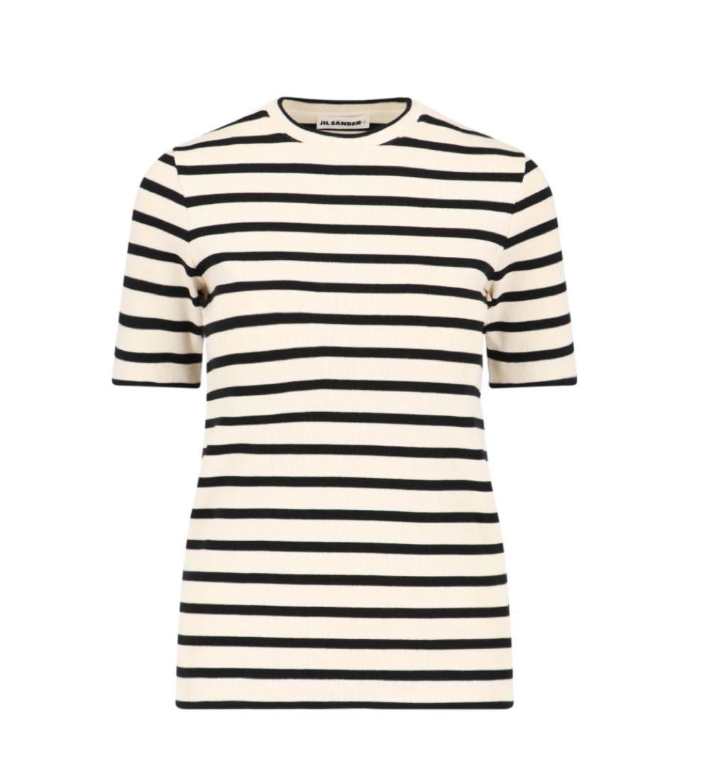 JIL SANDER ストライプ 半袖Tシャツ　『M』 JIL SANDER ストライプ 半袖Tシャツ（Jil Sander Friday