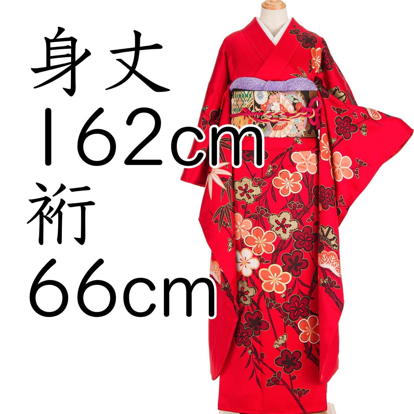 Ｎ★振袖　美品　踊り　舞台衣装　松竹梅鶴金彩　裄66cm★ 振袖 松竹梅 （振袖レンタル | 橘と松竹梅 | hataori(ハタオリ)）