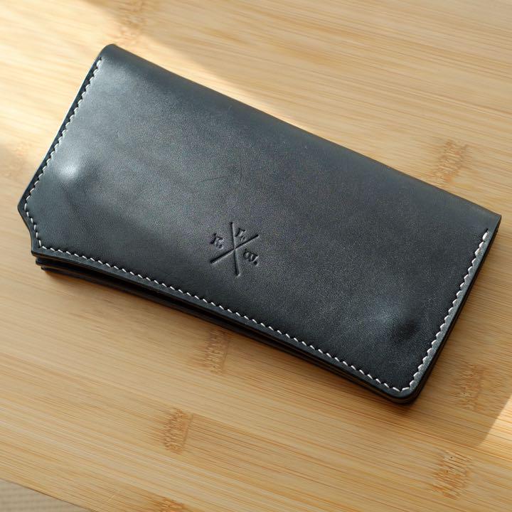 長財布　サドルレザー　ハンドメイド　トラッカーウォレット　バイカーズウォレット ロングトラッカーズウォレット 黒 バイカーズウォレット