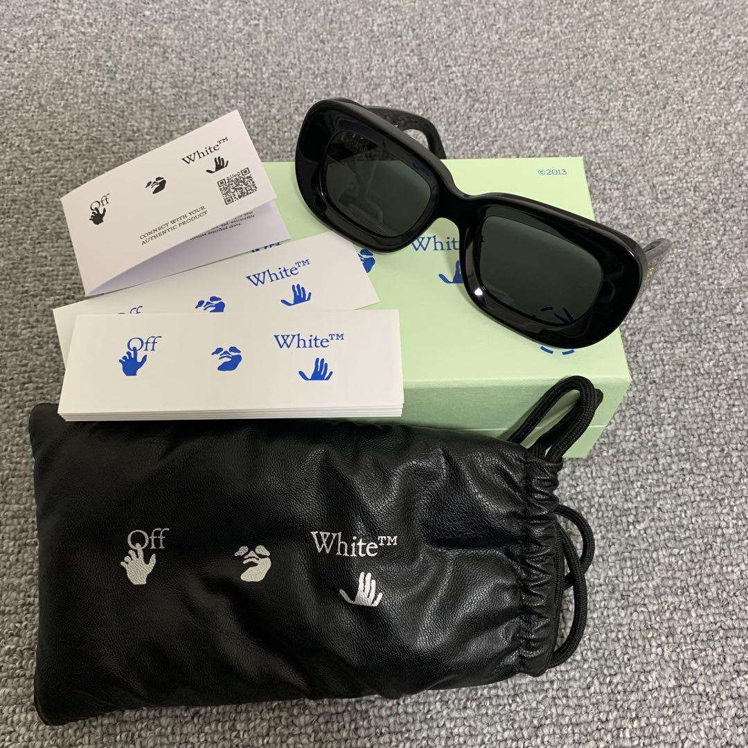 【Off-White】 マンチェスターサングラス ブラック オフホワイト Off-White Eyewear オフホワイト Manchester スクエアサングラス